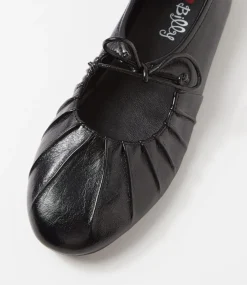Women I LOVE BILLY Flats-Rotellie Black Shine Patent Pu Flat Shoes