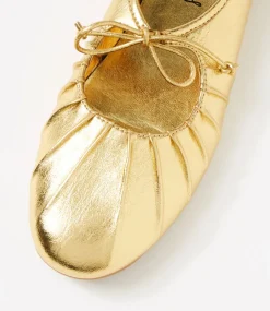 Women I LOVE BILLY Flats-Rotellie Gold Shine Patent Pu Flat Shoes