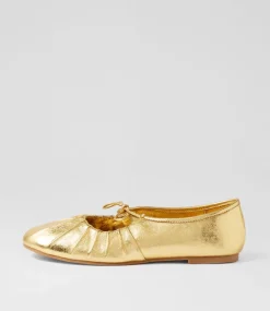 Women I LOVE BILLY Flats-Rotellie Gold Shine Patent Pu Flat Shoes