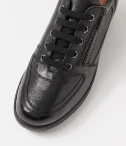 Women SUPERSOFT Comfort|Sneakers-Ruccois Black Leather Sneakers