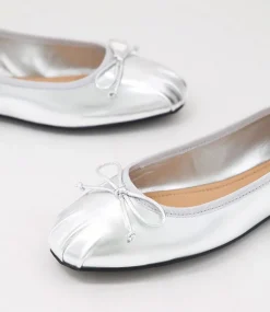 Women I LOVE BILLY Flats-Ruchelle Silver Flat Shoes