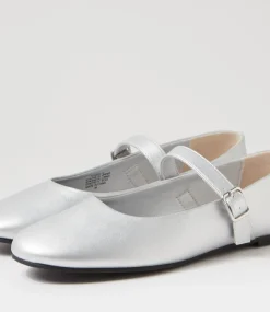 Women I LOVE BILLY Flats-Rundel Silver Flat Shoes