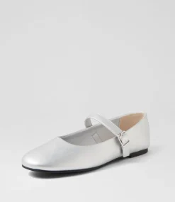 Women I LOVE BILLY Flats-Rundel Silver Flat Shoes