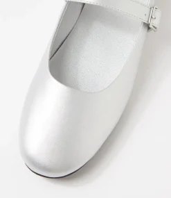 Women I LOVE BILLY Flats-Rundel Silver Flat Shoes