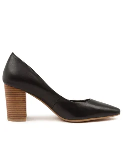 Women DIANA FERRARI Heels-SABENA BLK-NAT HEEL LTHER