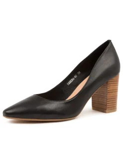 Women DIANA FERRARI Heels-SABENA BLK-NAT HEEL LTHER