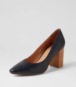 Women DIANA FERRARI Heels-Sabena Navy Natural Leather Heels