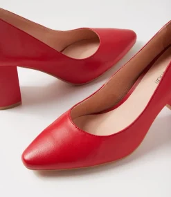 Women DIANA FERRARI Heels-Sabena Red Leather Heels