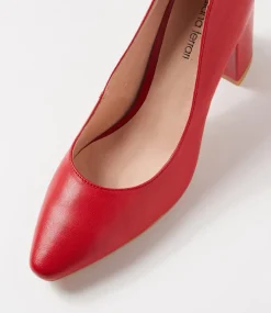 Women DIANA FERRARI Heels-Sabena Red Leather Heels