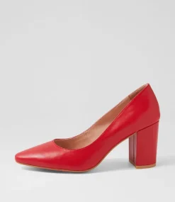 Women DIANA FERRARI Heels-Sabena Red Leather Heels