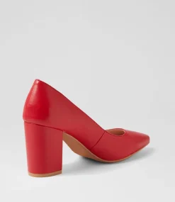 Women DIANA FERRARI Heels-Sabena Red Leather Heels