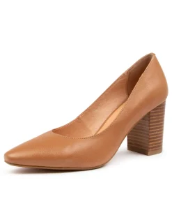 Women DIANA FERRARI Heels-SABENA TAN-NAT HEEL LTHR