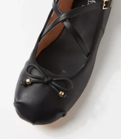 Women I LOVE BILLY Flats-Sabine Black Flat Shoes