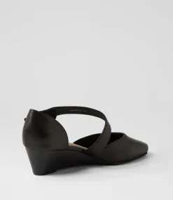 Women SUPERSOFT Comfort|Heels-Sagie2 Black Leather Heels