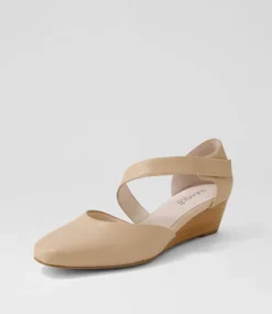Women SUPERSOFT Comfort|Heels-Sagie Nude Leather Heels