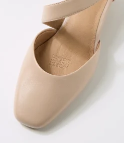 Women SUPERSOFT Comfort|Heels-Sagie2 Nude Leather Heels