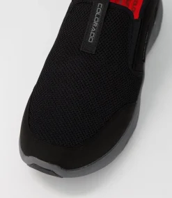 COLORADO Sneakers|Casuals-Saka Black Grey Mesh Sneakers