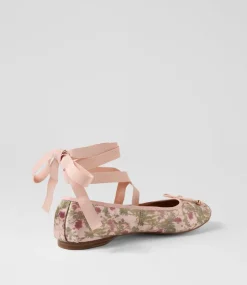 Women I LOVE BILLY Flats-Salina Blush Haze Satin Flat Shoes