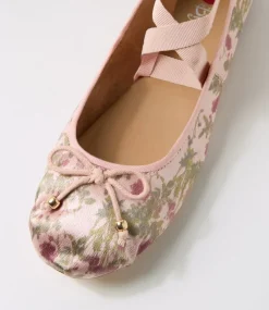 Women I LOVE BILLY Flats-Salina Blush Haze Satin Flat Shoes