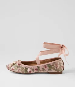 Women I LOVE BILLY Flats-Salina Blush Haze Satin Flat Shoes