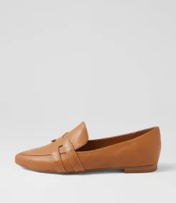 Women TOP END Loafers|Flats-Salti Dark Tan Leather Loafers