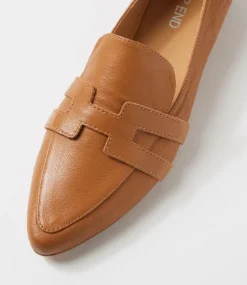 Women TOP END Loafers|Flats-Salti Dark Tan Leather Loafers