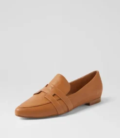 Women TOP END Loafers|Flats-Salti Dark Tan Leather Loafers
