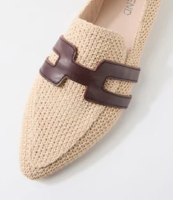 Women TOP END Loafers|Flats-Saltis Nougat Choc Fabric Loafers
