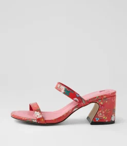 Women I LOVE BILLY Heels|Sandals-Sashay Red Botanic Patent Synthetic Sandals