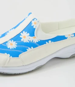 Women I LOVE BILLY Sneakers-Savoca White Blue Daisy Multi Fabric Sneakers