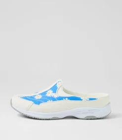 Women I LOVE BILLY Sneakers-Savoca White Blue Daisy Multi Fabric Sneakers