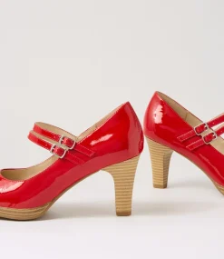Women SUPERSOFT Comfort|Dress-Sayshell Red Patent Leather Heels