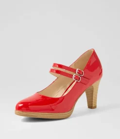 Women SUPERSOFT Comfort|Dress-Sayshell Red Patent Leather Heels