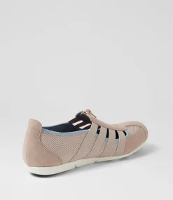 Women SUPERSOFT Comfort|Sneakers-Scottie Light Taupe Blue Mesh Sneakers