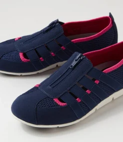 Women SUPERSOFT Comfort|Sneakers-Scottie Navy Fuchsia Mesh Sneakers