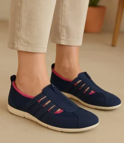 Women SUPERSOFT Comfort|Sneakers-Scottie Navy Fuchsia Mesh Sneakers