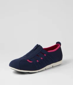 Women SUPERSOFT Comfort|Sneakers-Scottie Navy Fuchsia Mesh Sneakers