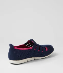 Women SUPERSOFT Comfort|Sneakers-Scottie Navy Fuchsia Mesh Sneakers