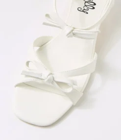 Women I LOVE BILLY Heels|Sandals-Scullie White Sandals