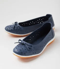 Women I LOVE BILLY Flats-Seito Navy Flat Shoes