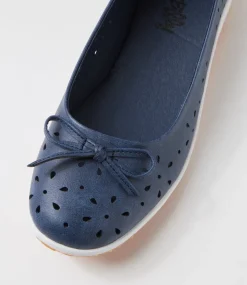 Women I LOVE BILLY Flats-Seito Navy Flat Shoes