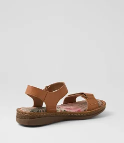 Women COLORADO Comfort|Flats-Selly Tan Leather Sandals