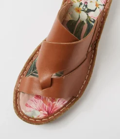 Women COLORADO Comfort|Slides-Selse Tan Leather Slides