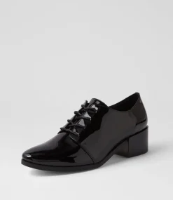 Women DIANA FERRARI Heels-Serfina Black Patent Leather Heels