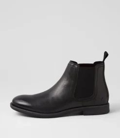 WINDSOR SMITH Boots|Casuals-Sergio Black Tumbled Leather Chelsea Boots