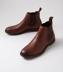WINDSOR SMITH Boots|Casuals-Sergio Dark Brown Tumbled Leather Chelsea Boots