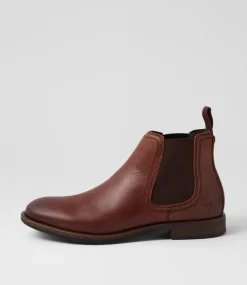 WINDSOR SMITH Boots|Casuals-Sergio Dark Brown Tumbled Leather Chelsea Boots