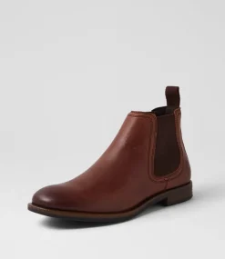 WINDSOR SMITH Boots|Casuals-Sergio Dark Brown Tumbled Leather Chelsea Boots