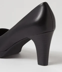 Women SUPERSOFT Comfort|Heels-Serina2 Black Leather Heels