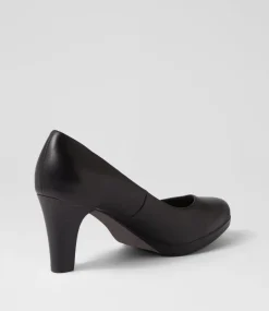 Women SUPERSOFT Comfort|Heels-Serina2 Black Leather Heels